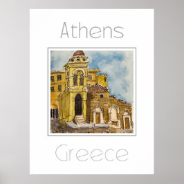 Reisposter voor Athene Griekenland Poster