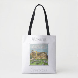 Reisposter voor Athene Griekenland Tote Bag