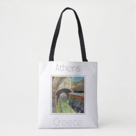 Reisposter voor Athene Griekenland Tote Bag