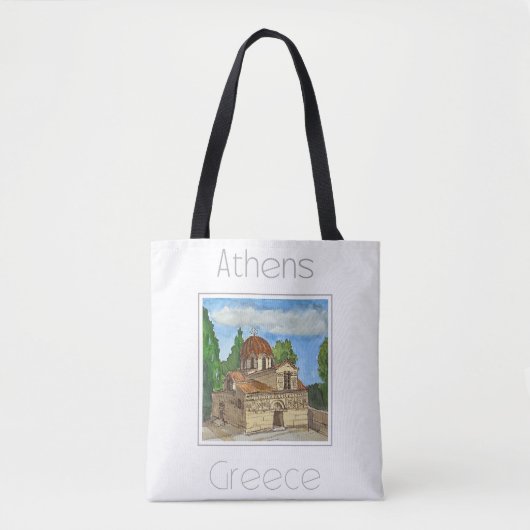 Reisposter voor Athene Griekenland Tote Bag (Voorkant)