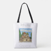 Reisposter voor Athene Griekenland Tote Bag (Achterkant)