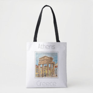Reisposter voor Athene Griekenland Tote Bag