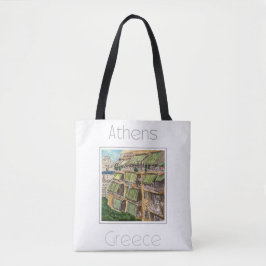 Reisposter voor Athene Griekenland Tote Bag
