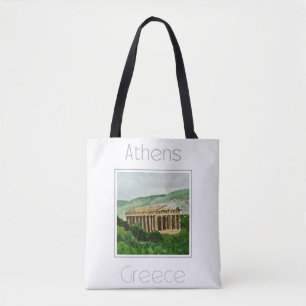 Reisposter voor Athene Griekenland Tote Bag