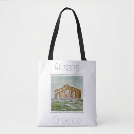 Reisposter voor Athene Griekenland Tote Bag
