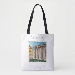 Reisposter voor Athene Griekenland Tote Bag