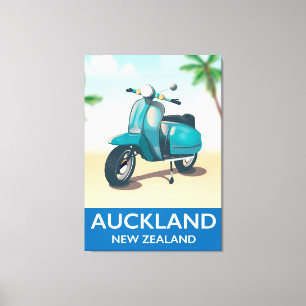 Reisposter voor aukland nieuw-zeeland canvas afdruk