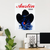 Reisposter voor Austin, Texas Poster (Thuiskantoor)