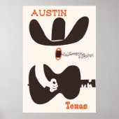 Reisposter voor Austin, Texas. Poster (Voorkant)