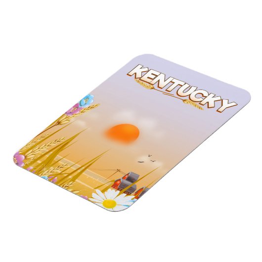 Reisposter voor Boerderij met Kentucky Cute Magneet (Linkerzijde)