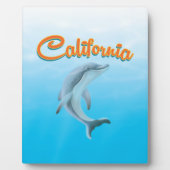 Reisposter voor Californië Dolphin Fotoplaat (Voorkant)