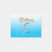 Reisposter voor  Californië Dolphin Post-it® Notes (Voorkant)