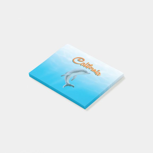 Reisposter voor  Californië Dolphin Post-it® Notes (Schuin)