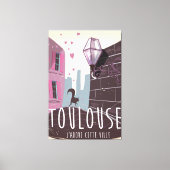 Reisposter voor cartoon Toulouse Frankrijk Canvas Afdruk (Voorkant)