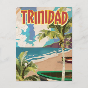 Reisposter voor cartoon uit Trinidad Briefkaart