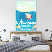 Reisposter voor cartoon van filipijnen Mindanao Canvas Afdruk (Insitu (Slaapkamer))