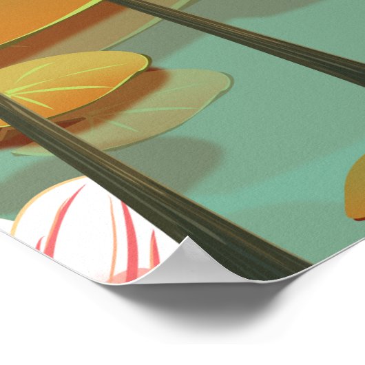 Reisposter voor cartoon van okefenokee Swamp Poster (Hoek)