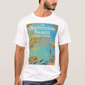 Reisposter voor cartoon van okefenokee Swamp T-shirt (Voorkant)