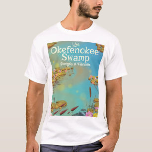 Reisposter voor cartoon van okefenokee Swamp T-shirt