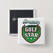 Reisposter voor Chicago Illinois USA Vierkante Button 5,1 Cm (Voorkant /achterkant)