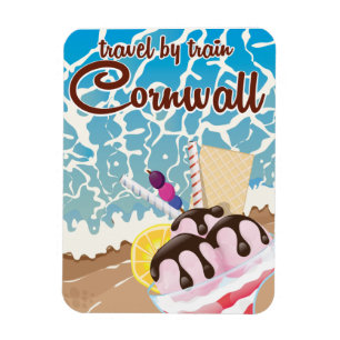Reisposter voor Cornwall cartoon Magneet
