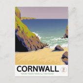 Reisposter voor Cornwall stijl. Briefkaart (Voorkant)
