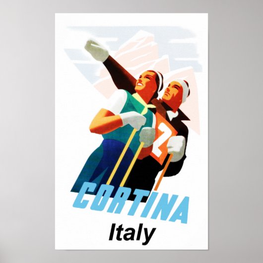 Reisposter voor Cortina d'ampezzo, Italië Poster (Voorkant)