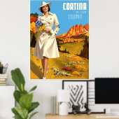 Reisposter voor Cortina d'Ampezzo, Italië. Poster (Thuiskantoor)