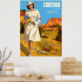 Reisposter voor Cortina d'Ampezzo, Italië. Poster (Keuken)
