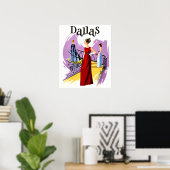 Reisposter voor Dallas, Texas Poster (Thuiskantoor)