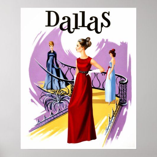 Reisposter voor Dallas, Texas Poster (Voorkant)