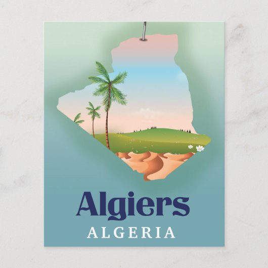 Reisposter voor de Algerijnse kaart (Voorkant)