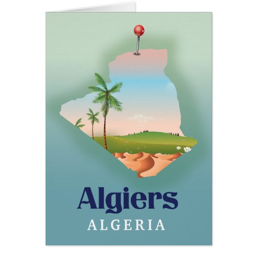 Reisposter voor de Algerijnse kaart (Voorkant)