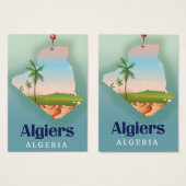 Reisposter voor de Algerijnse kaart (Voorkant /achterkant)
