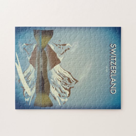 Reisposter voor de bergen in Zwitserland Legpuzzel (Horizontaal)