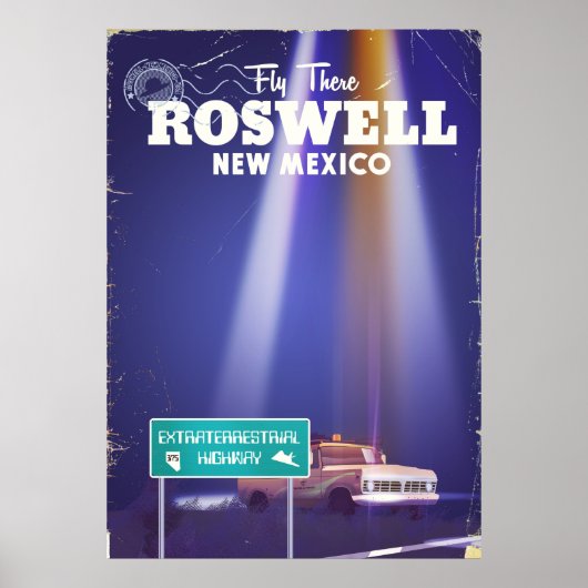 Reisposter voor de buitenaardse snelweg van Roswel Poster (Voorkant)