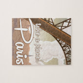 reisposter voor de Cartoon van Parijs Legpuzzel (Horizontaal)