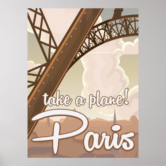 reisposter voor de Cartoon van Parijs Poster (Voorkant)