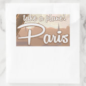  reisposter voor de Cartoon van Parijs Rechthoekige Sticker (Tas)