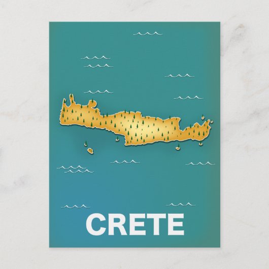 Reisposter voor de kaart van Kreta (Voorkant)