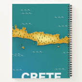 Reisposter voor de kaart van Kreta Notitieboek (Achterkant)