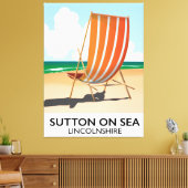 Reisposter voor de kust van Sutton on Sea. Canvas Afdruk (Insitu (Woonkamer))