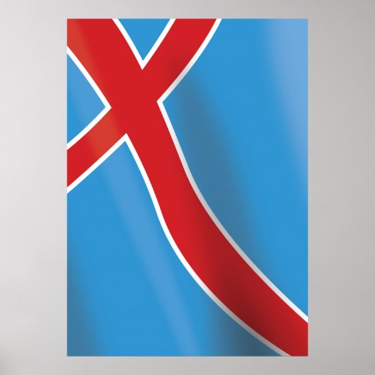 Reisposter voor de Noorse vlag Poster (Voorkant)