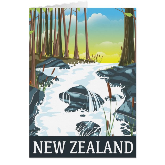 Reisposter voor de rivier de Nieuw-Zeeland (Voorkant)
