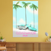 Reisposter voor de  stijl Clearwater Florida Canvas Afdruk (Insitu (Woonkamer))