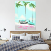 Reisposter voor de  stijl Clearwater Florida Canvas Afdruk (Insitu (Slaapkamer))