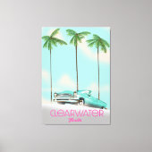 Reisposter voor de  stijl Clearwater Florida Canvas Afdruk (Voorkant)