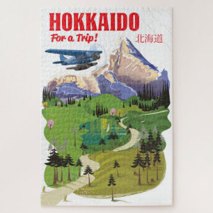 Reisposter voor de  stijl Hokkaido japan Legpuzzel