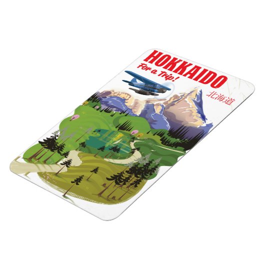 Reisposter voor de  stijl Hokkaido japan Magneet (Linkerzijde)
