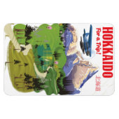 Reisposter voor de  stijl Hokkaido japan Magneet (Horizontaal)